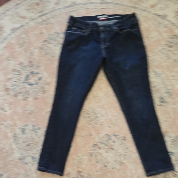Levi's Denizen Dark Indigo Modern Skinny Jeans 5 Pocket Stretch 12 S/C EUC - Picture 1 of 8